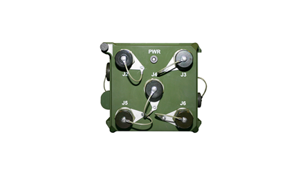 Green power distribution box with 5 ports