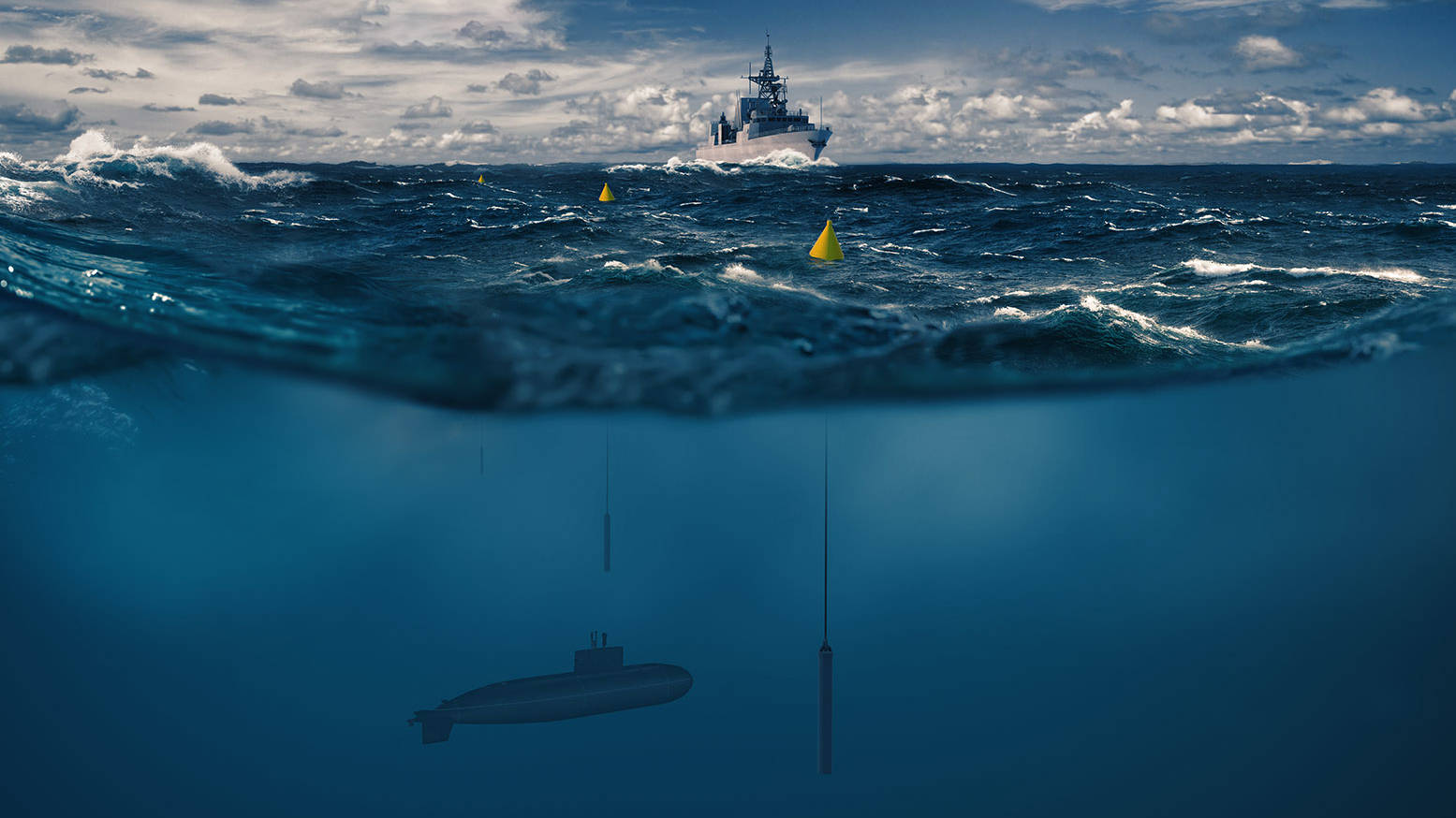Graphic displaying Anti-Submarine Warfare capabilities