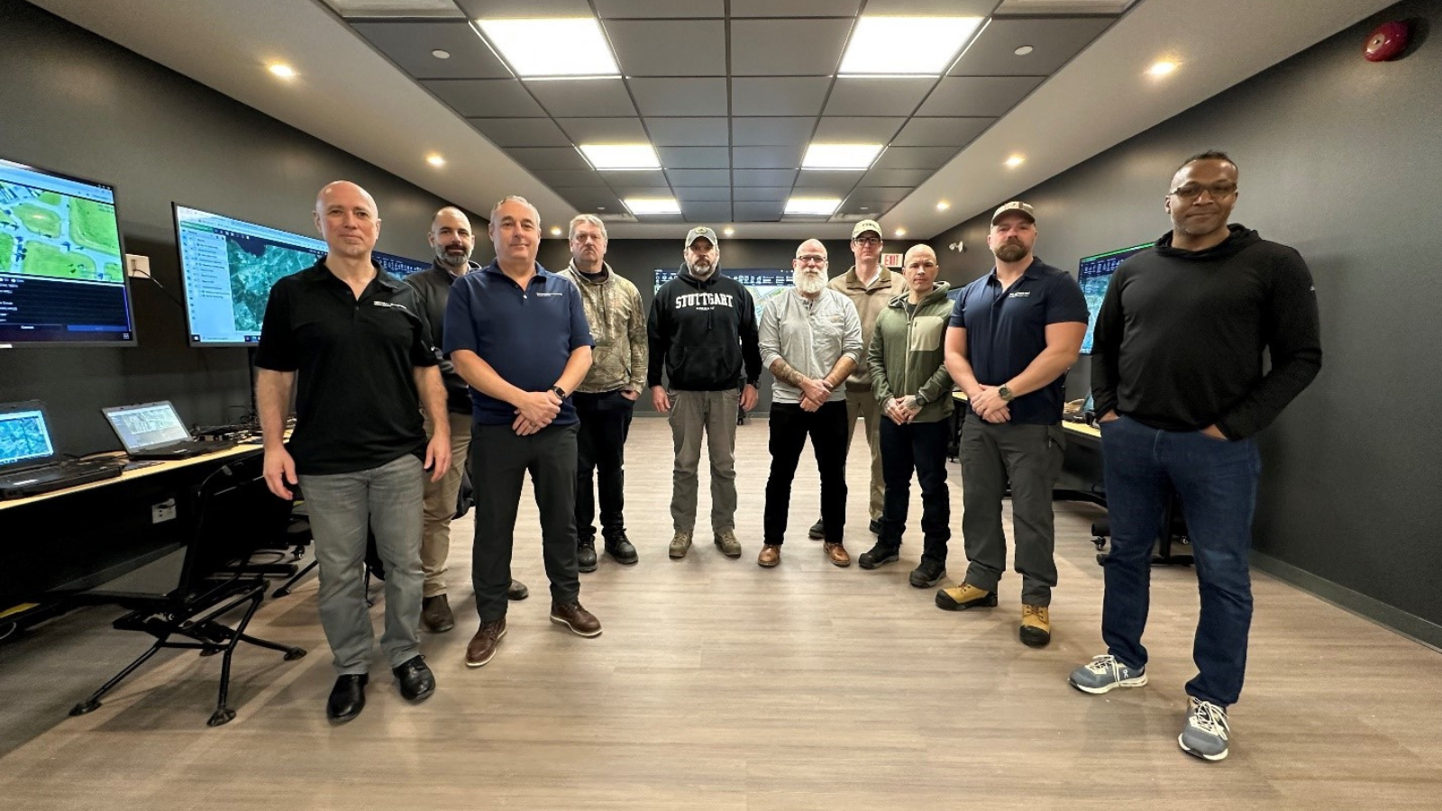 Colleagues in battle lab.