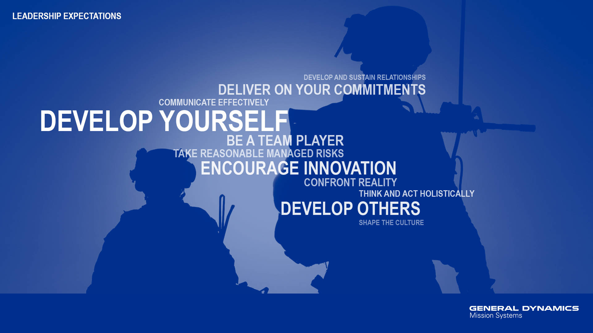 Graphic with Leadership Expectations