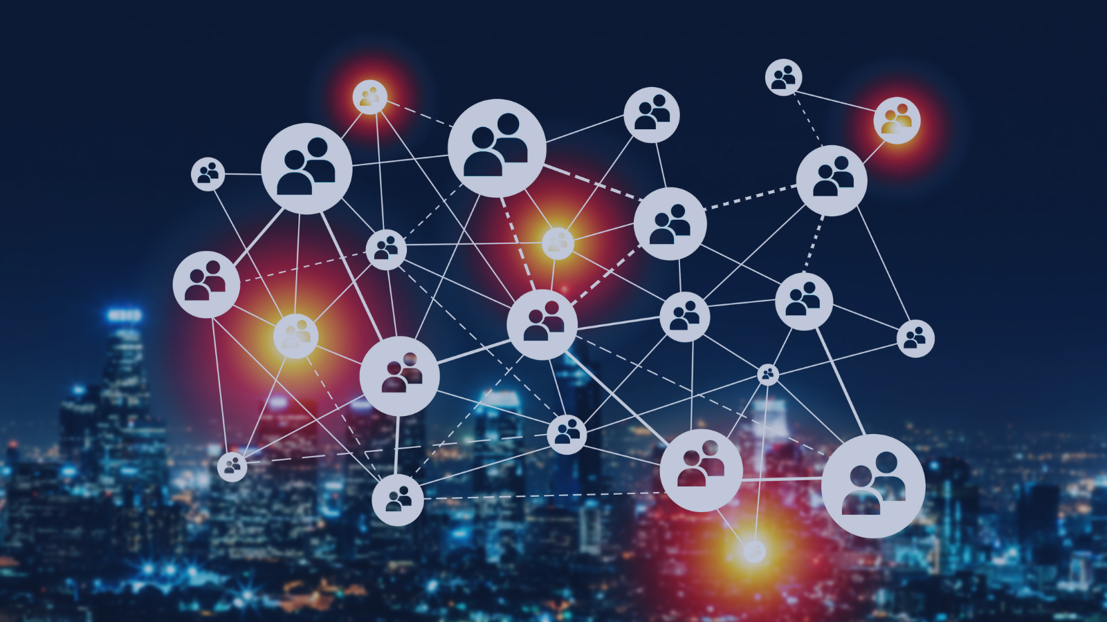 Image of icons staying connected via social media.