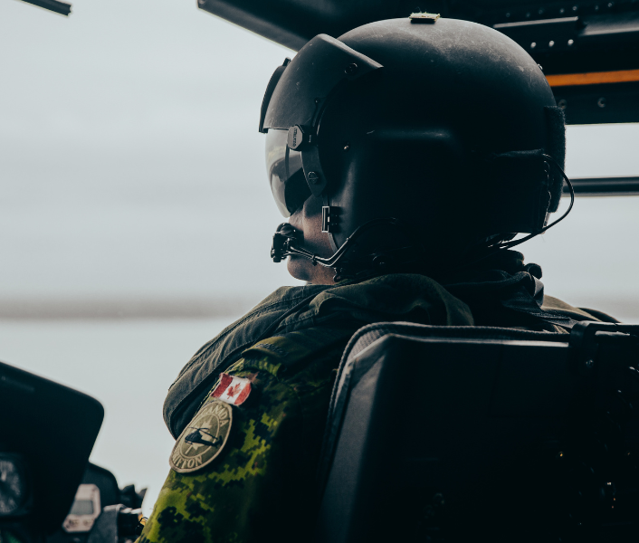 Canadian Armed Forces flying.