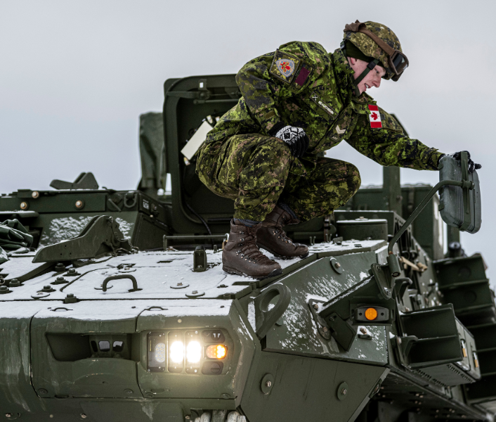 Canadian LAV 3 driving