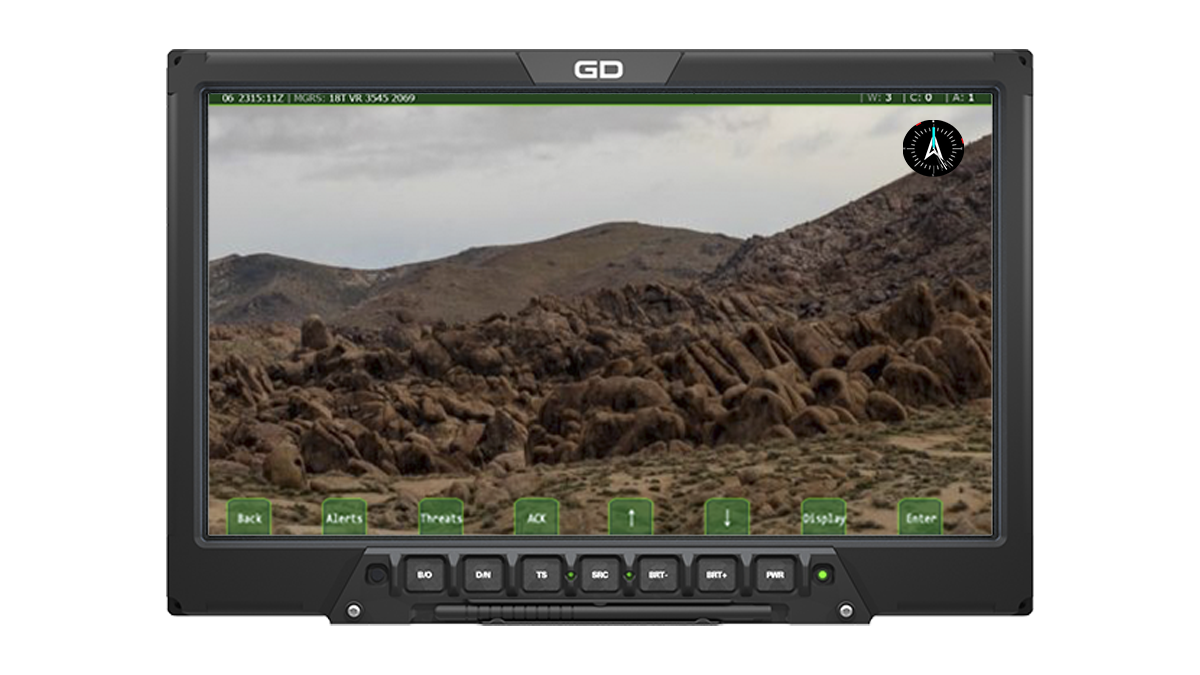 Display with buttons and screen