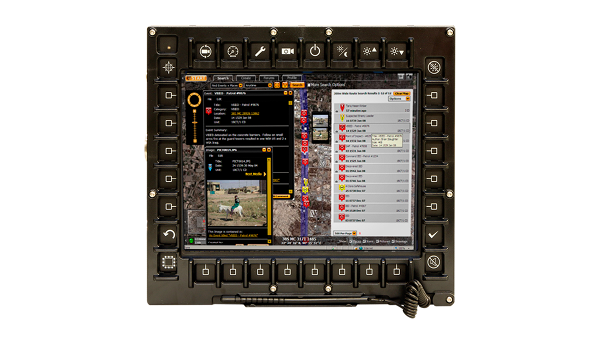 Smart display with buttons around screen