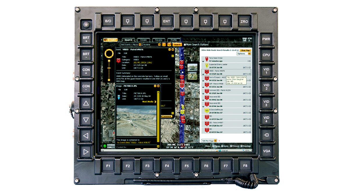 SD8012 Smart Display Unit with buttons around screen